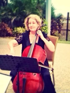 Cathy playing cello